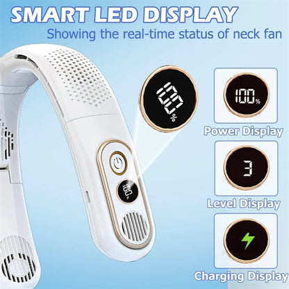 Portable Neck Fan with LED Display