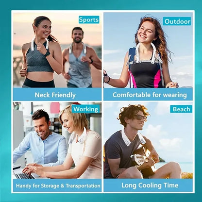 Portable Neck Fan Rechargeable for Adults Men Women 2400mah
