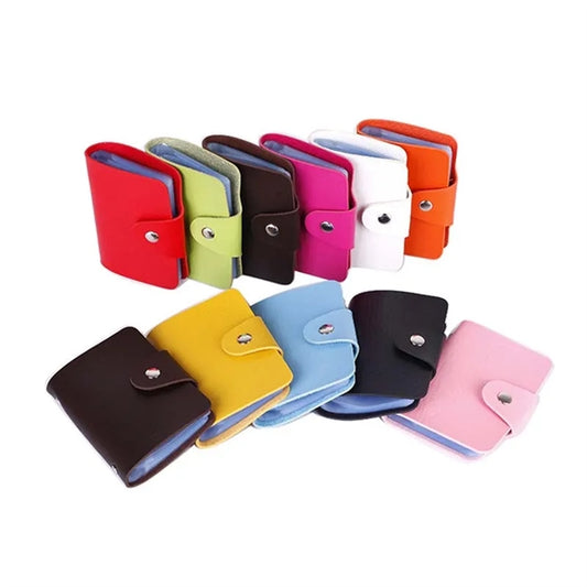 Double Sided 24 Slot PU Card Holder Wallet