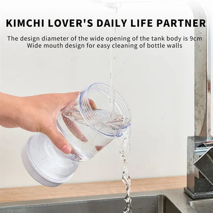Pickle and Olive Hourglass Jar with Strainer Flip