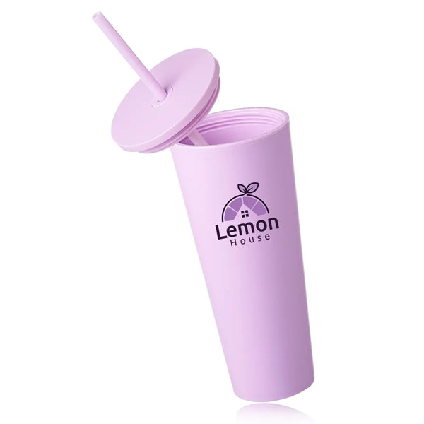 24 oz. Kenai Plastic Tumblers with Straw