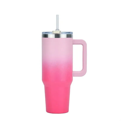 Colorful 40 Oz Tumbler With Handle And Straw Lid