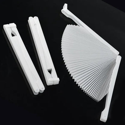 Paper Round Shape Fan With Plastic Handle