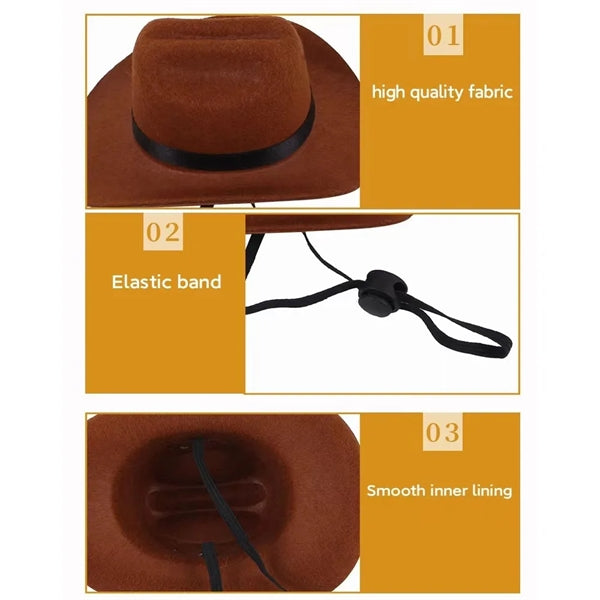 Pet Western Cowboy Hat