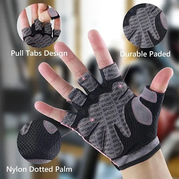 Anti-Slip Silicone Shockproof Half Finger Gloves