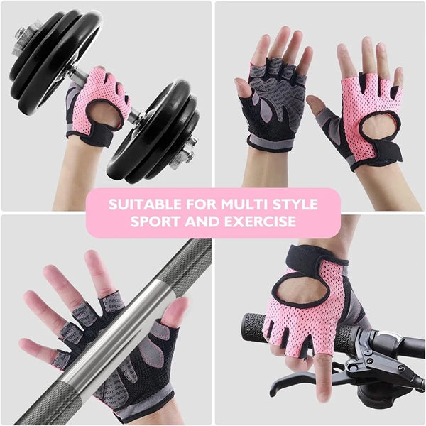 Anti-Slip Silicone Shockproof Half Finger Gloves