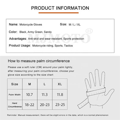 Full Finger Tactical Touch Screen Gloves