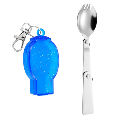 Foldable Stainless Steel Spoon With Keychain