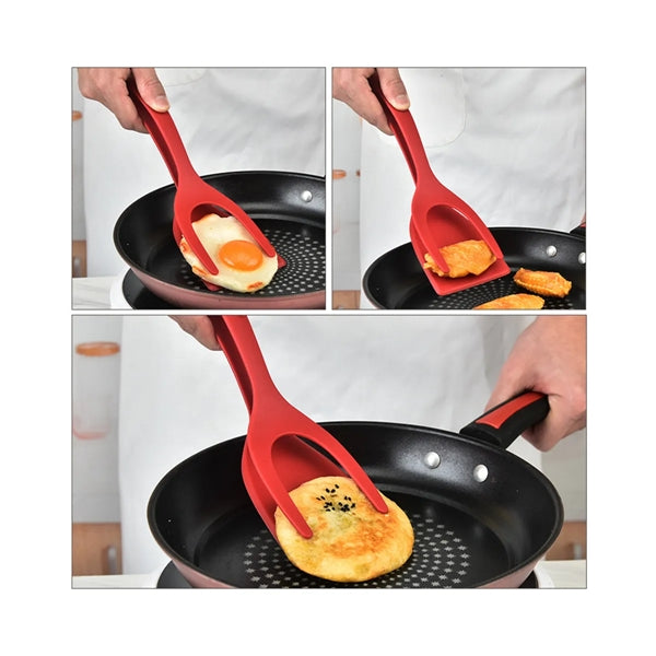 2 In 1 Fried Grip Flip Tongs