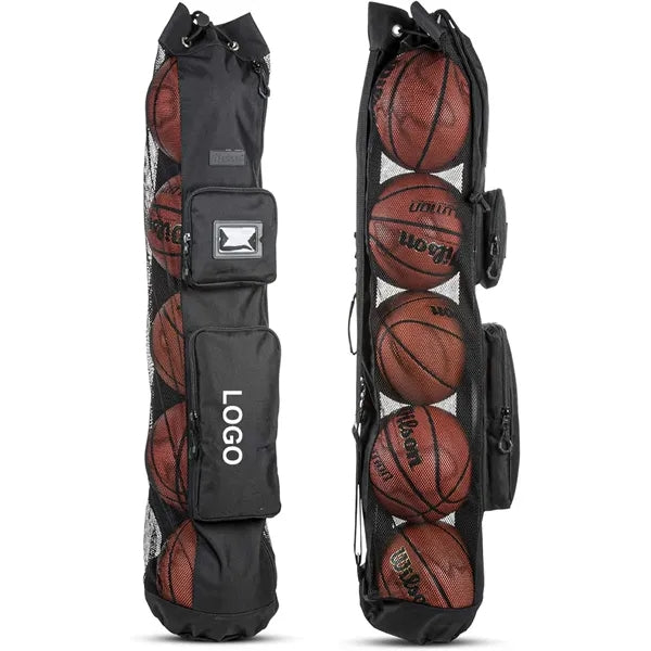 5 Basketballs Mesh Bag