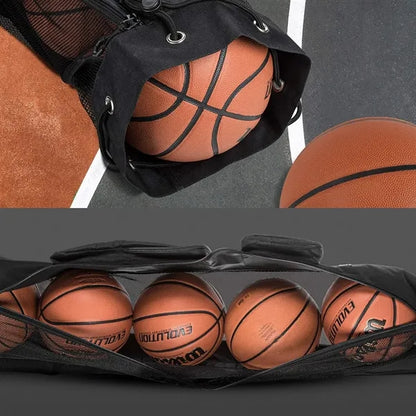 5 Basketballs Mesh Bag