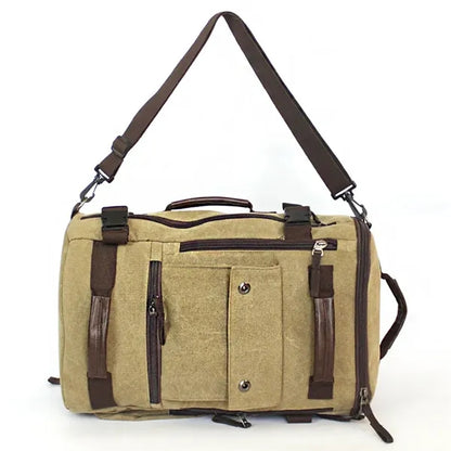 Multi-Ways Canvas Backpack