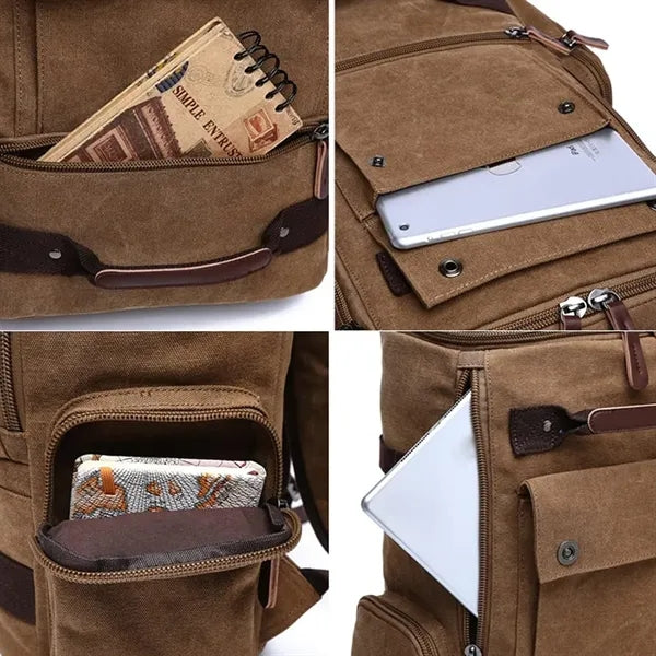 Multi-Ways Canvas Backpack