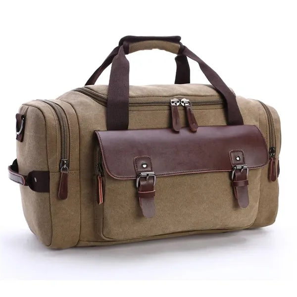 Canvas Leather Duffle Bag