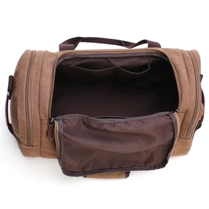 Canvas Leather Duffle Bag