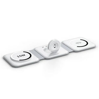 3 in 1 15W Foldable Wireless Fast Charging Station for Phone
