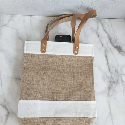 Jute Burlap Tote Bag
