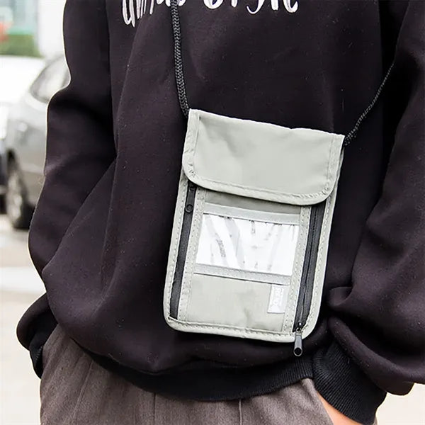 Rfid Travel Neck Passport Holder Wallet
