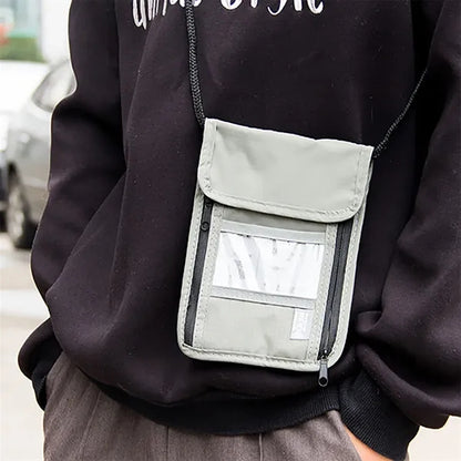 Rfid Travel Neck Passport Holder Wallet