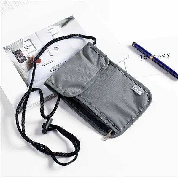 Rfid Travel Neck Passport Holder Wallet