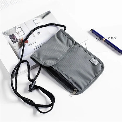 Rfid Travel Neck Passport Holder Wallet