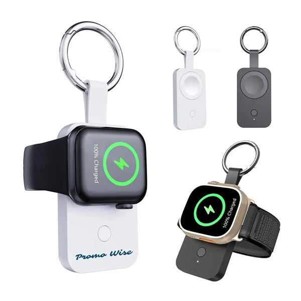 Portable Watch Wireless Charging Power Bank with Keychain