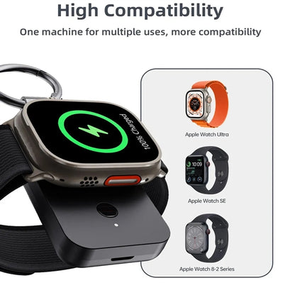 Portable Watch Wireless Charging Power Bank with Keychain