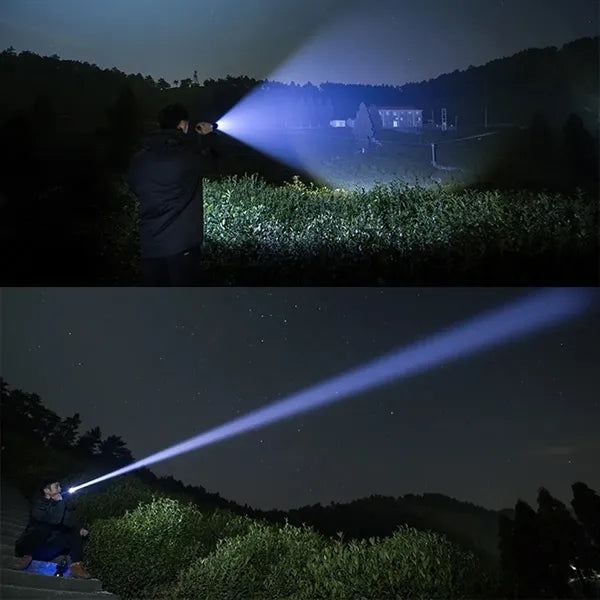 Rechargeable Telescopic Zoom Tactical Flashlights with Power