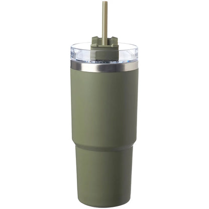 23 oz Matte Finish Travel Mugs with Straw