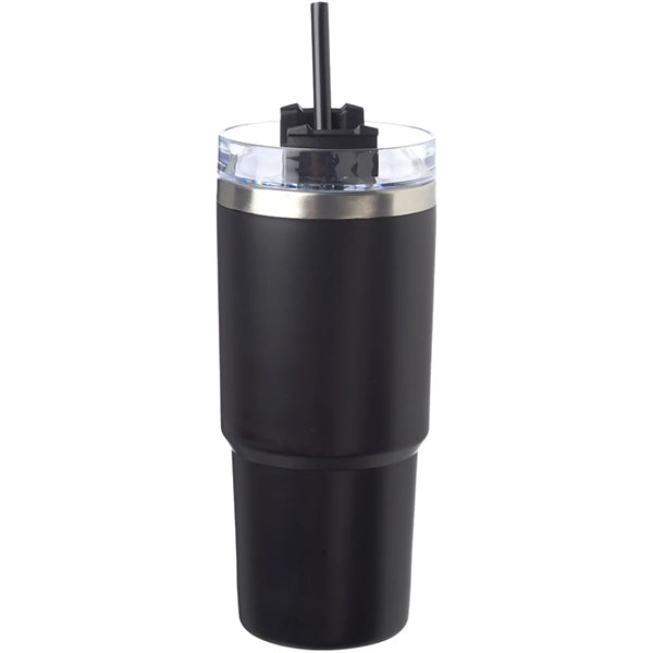 23 oz Matte Finish Travel Mugs with Straw