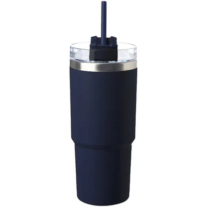 23 oz Matte Finish Travel Mugs with Straw