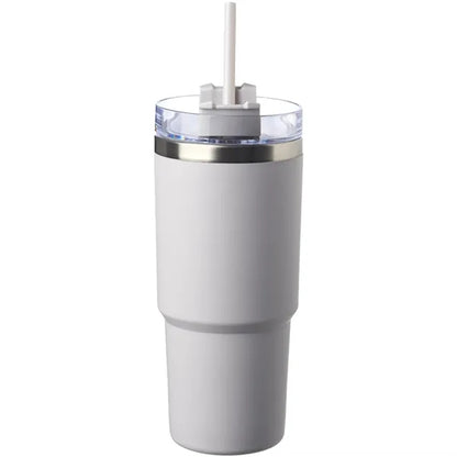23 oz Matte Finish Travel Mugs with Straw