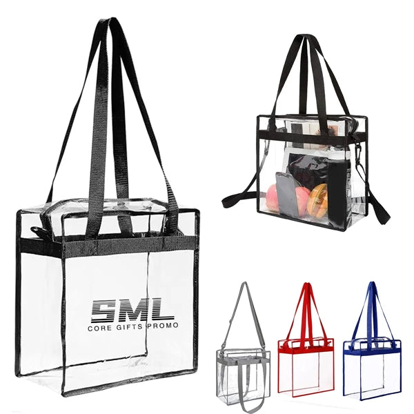 Stadium Approved Clear Tote Bag with Zipper