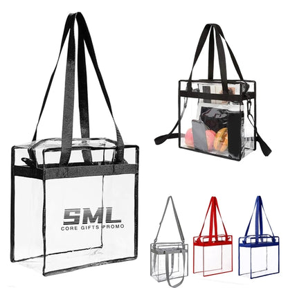 Stadium Approved Clear Tote Bag with Zipper