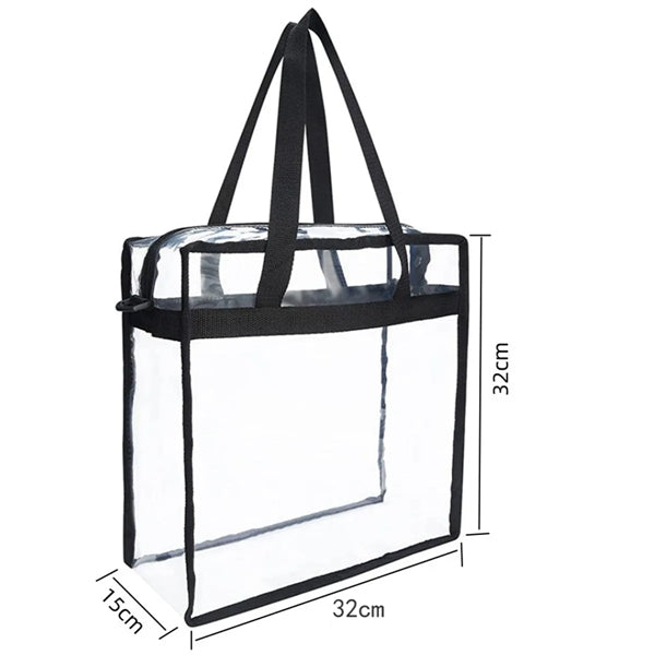 Stadium Approved Clear Tote Bag with Zipper