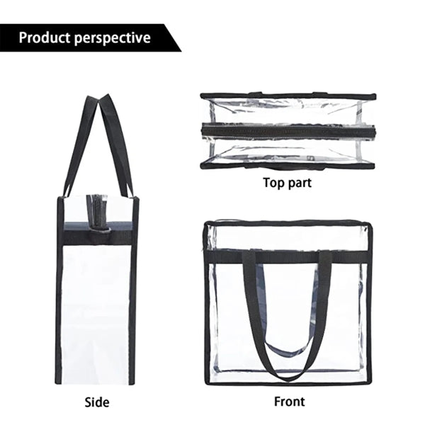 Stadium Approved Clear Tote Bag with Zipper