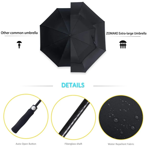Large Double Canopy Windproof Automatic Umbrellas