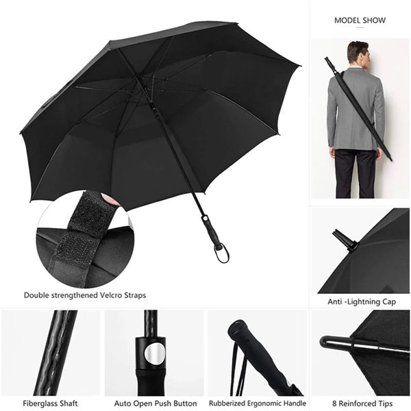 Large Double Canopy Windproof Automatic Umbrellas