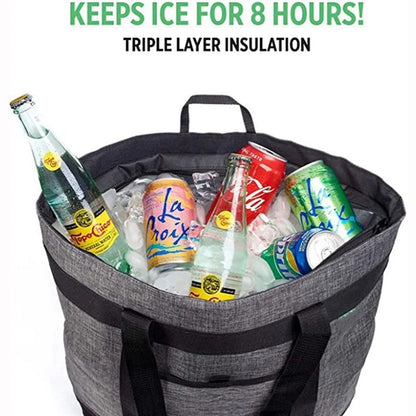 Collapsible Jumbo Insulated Cooler Tote Bag