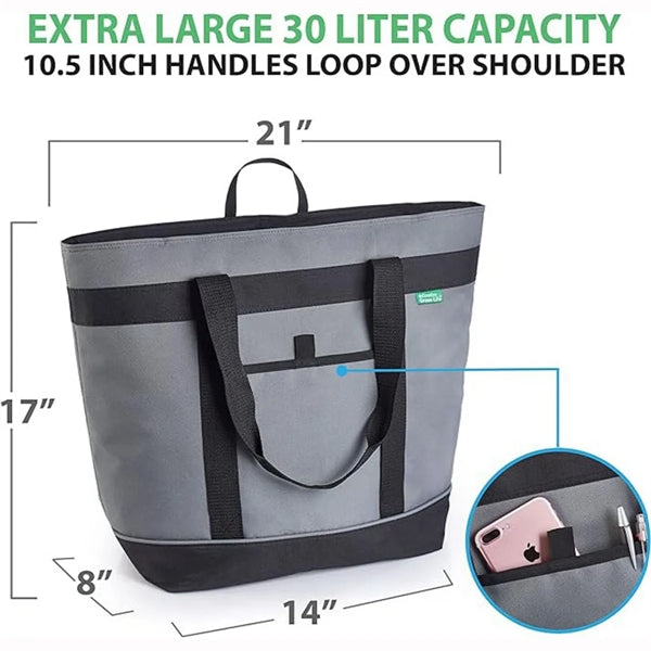 Collapsible Jumbo Insulated Cooler Tote Bag