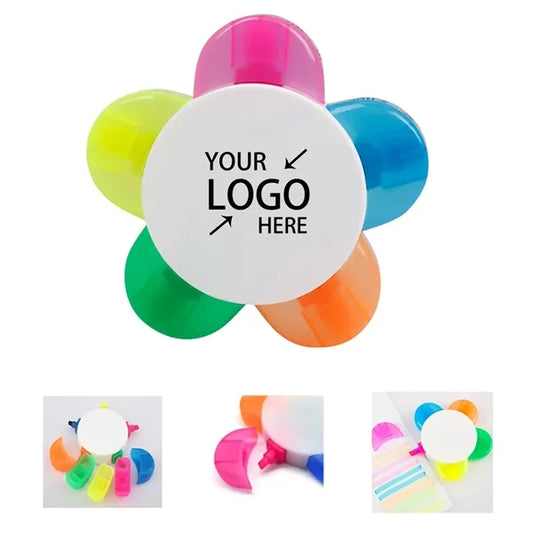 Flower Shape Multi-Color Highlighters