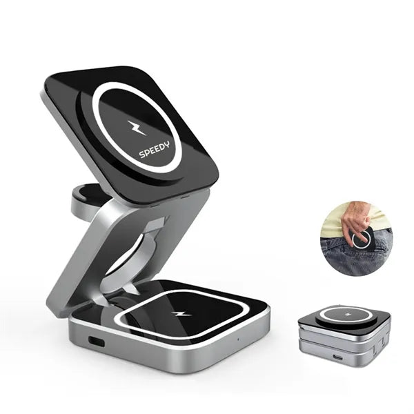 Travel Foldable Wireless Charger for Multiple Devices