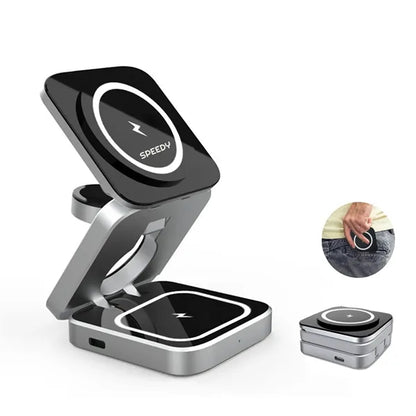 Travel Foldable Wireless Charger for Multiple Devices