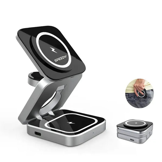Travel Foldable Wireless Charger for Multiple Devices