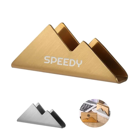 Metal Montain Peak Shape Desktop Card Holder