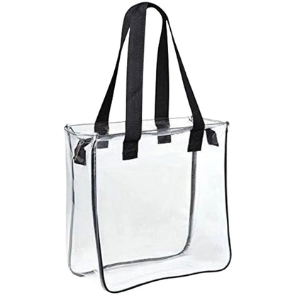 Clear Vinyl Tote bag, Stadium compliant zippered bags