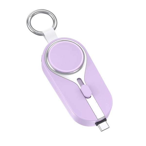 2000 mAh 2-in-1 Mini Power Bank With Keychain