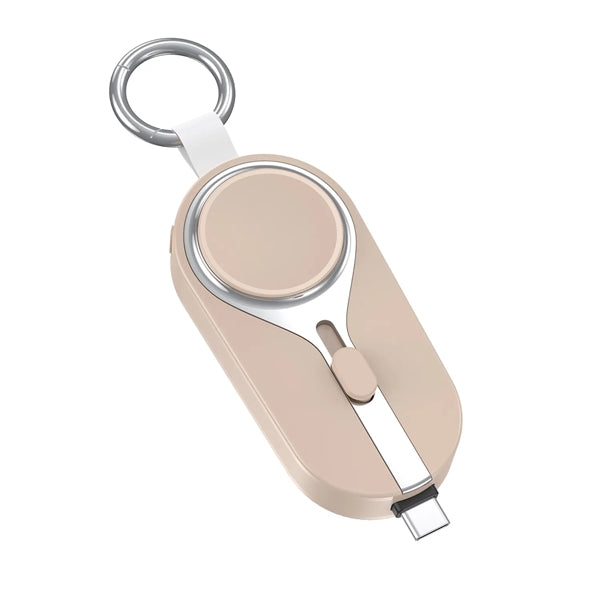2000 mAh 2-in-1 Mini Power Bank With Keychain