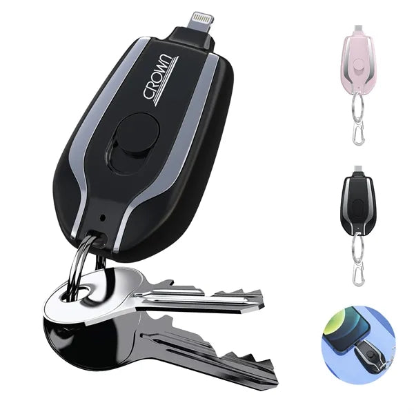1500 mAh Power Bank With Keychain