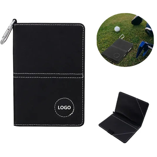 Golf Scorecard Cover Pu Leather Yardage Book Holder